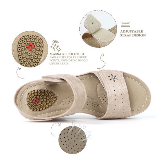 JABASIC Women Comfortable Orthotic Walking Sandals - Picture 3 of 4